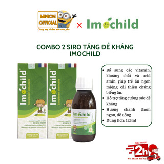 Combo 2 siro tăng đề kháng IMOCHILD nhập khẩu Pháp, bổ sung vitamin và tăng sức đề kháng cho bé từ 1 tuổi