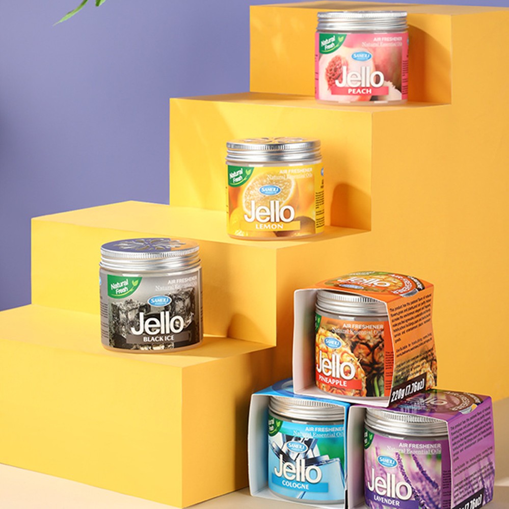 Hộp Sáp Thơm Khử Mùi Thơm Phòng Jello 220gr - Sáp Thơm Phòng Để Bàn, Ô Tô, Tủ Quần Áo