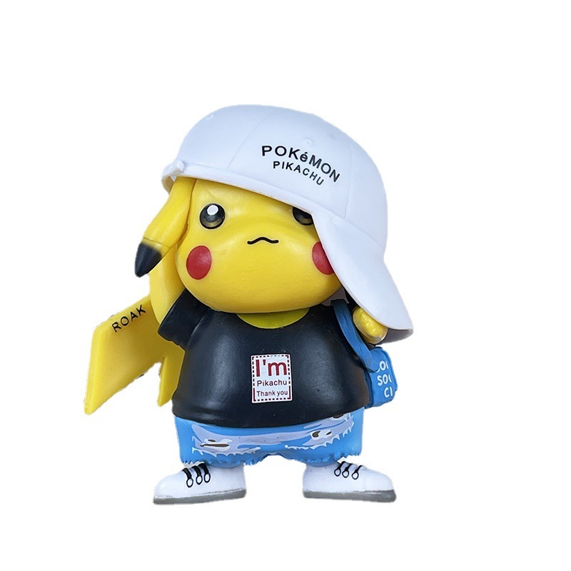 Mô Hình Pikachu Thời Trang Hip Hop, Cao 8cm, Mô Hình Decor Trang Trí, Bộ Sưu Tập Nhân Vật, Quà Tặng Cho Bé