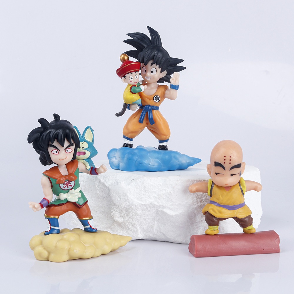 Mô Hình Dragon Ball, Bộ 7 Nhân Vật  Truyện 7 Viên Ngọc Rồng, Tượng Cao 8cm, Decor Trang Trí, Bộ Sưu Tập Nhân Vật