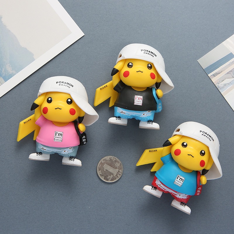 Mô Hình Pikachu Thời Trang Hip Hop, Cao 8cm, Mô Hình Decor Trang Trí, Bộ Sưu Tập Nhân Vật, Quà Tặng Cho Bé