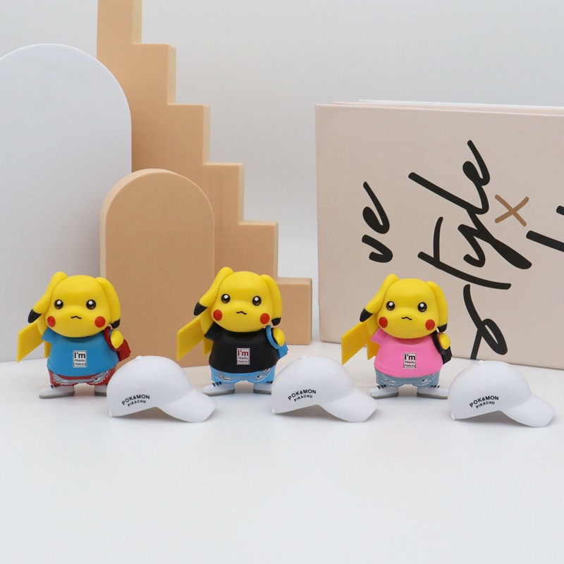 Mô Hình Pikachu Thời Trang Hip Hop, Cao 8cm, Mô Hình Decor Trang Trí, Bộ Sưu Tập Nhân Vật, Quà Tặng Cho Bé