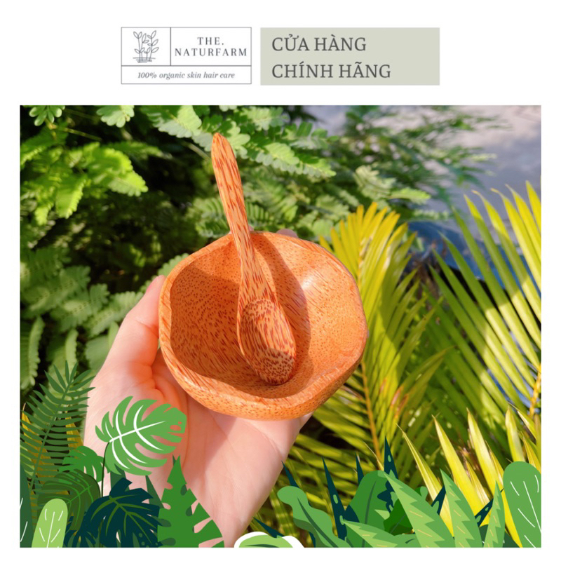 Bộ chén gỗ hoa mai thủ công kèm muỗng - dụng cụ làm đẹp, ăn uống & decor