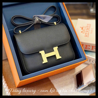 💎sieu cap - túi constance chữ h khâu tay - size 19cm - da bò espom nhập khẩu