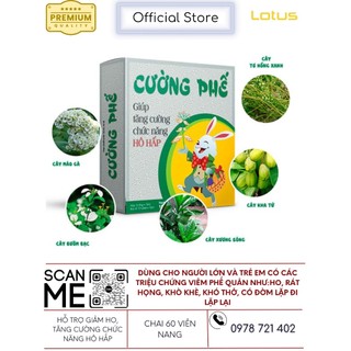 Siro Cường Phế Lotus giúp tăng cường chức năng hô hấp