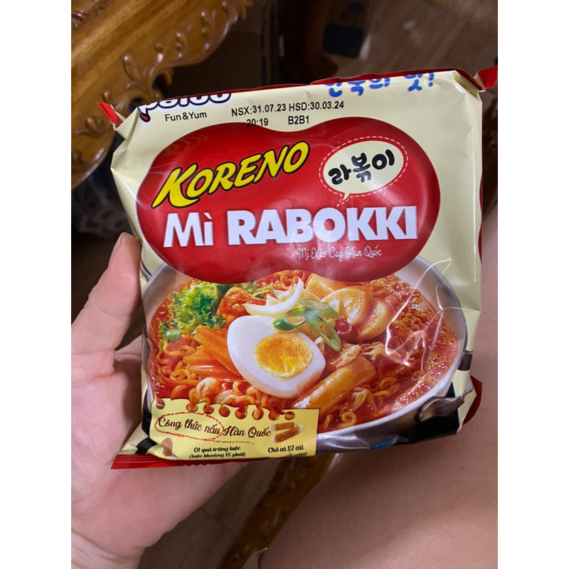 Mì xào cay RABOKKI KORENO 102g combo 5 gói