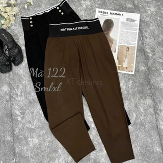 Quần umi hàn 6 cúc bigsize kiểu dáng baggy co giãn 4 chiều - umi bản cạp chun cao 10cm baggy nữ - dáng baggy qc bigsize