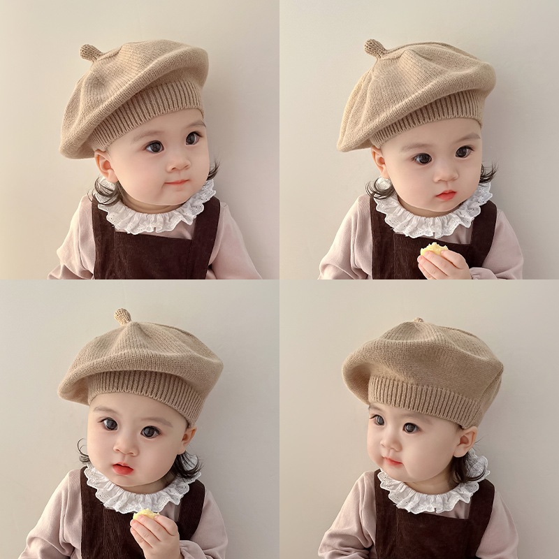 Mũ nồi dệt kim phong cách cổ điển Nhật Bản cho bé