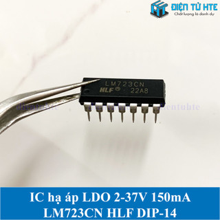 Ic nguồn hạ áp ldo chỉnh được 2-37v 150ma lm723 lm723cn dip-14