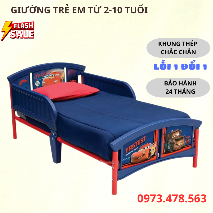 Giường ngủ cho bé kèm nệm KT:140*73*44cm,giường trẻ em từ 2-10 tuổi màu sắc đa dạng dễ thương