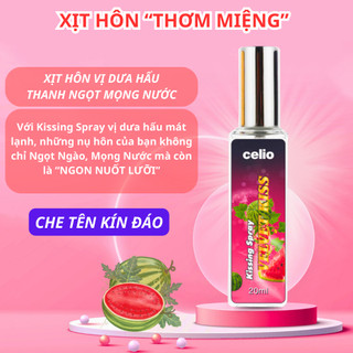 Xịt Thơm Miệng CELIO Vị Dưa Hấu, Cafe Mới Lạ Kissing Spray Chai Nước Xịt Thơm Miệng Vị Đào Ngọt Ngào, Vị Bạc Hà The Mát