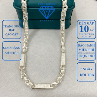  Dây chuyền bạc nam Dây ống đúc vuông hình sao PHAN HUYNH JEWELRY 