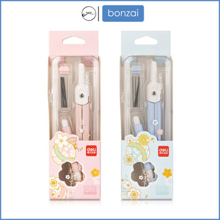 Compa Deli 72166 màu pastel xinh xắn đáng yêu (Hàng Chính Hãng)
