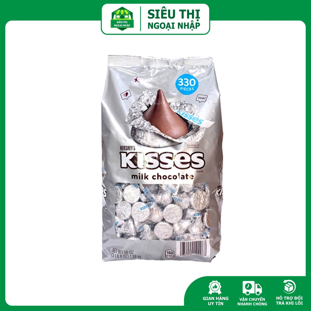 Kẹo Socola Hershey's Kisses - Hershey’s  MỸ 1.58kg (330 viên)