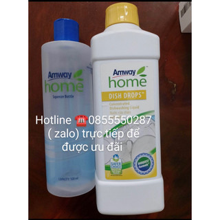 Combo Nước rửa chén hữu cơ 1L và bình pha loãng 500ml aw chính hãng