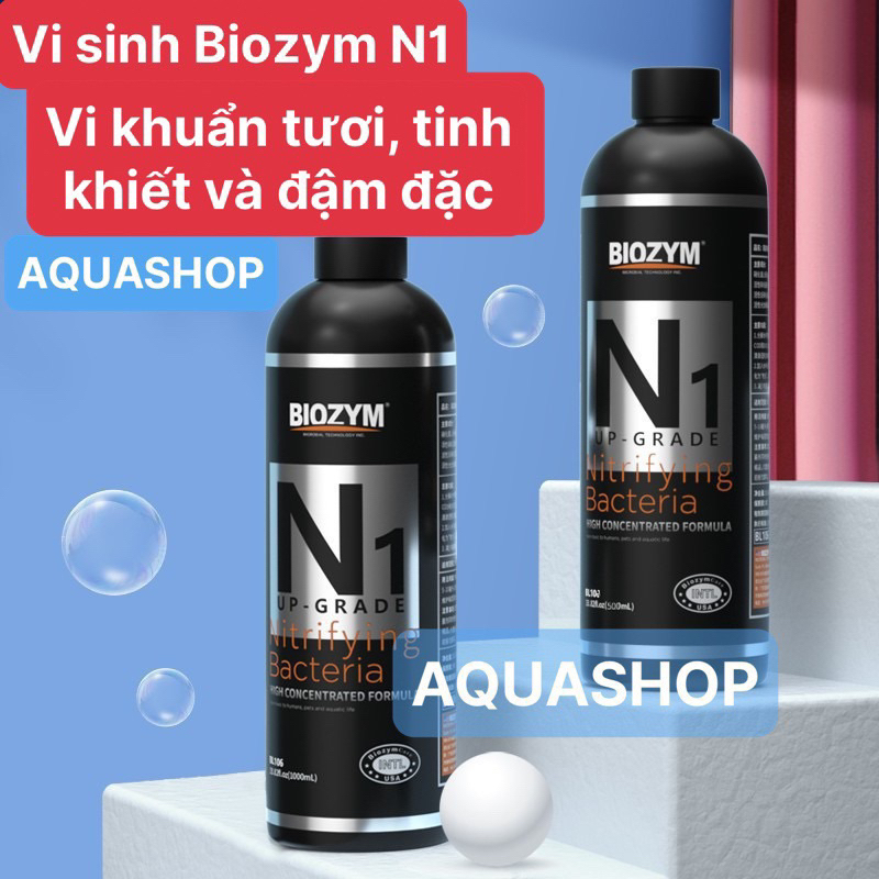 Vi sinh sống Biozym N1 (HÀNG CHÍNH HÃNG) xử lý độc tố và làm trong nước bể thủy sinh