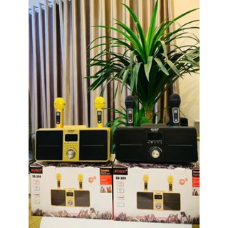 Loa Karaoke SDRD SD309 Loa Bluetooth Mini Karaoke SDRD SD-309, Bản Cao Cấp Chất Lượng, Kèm 2 Micro Sạc Không Dây