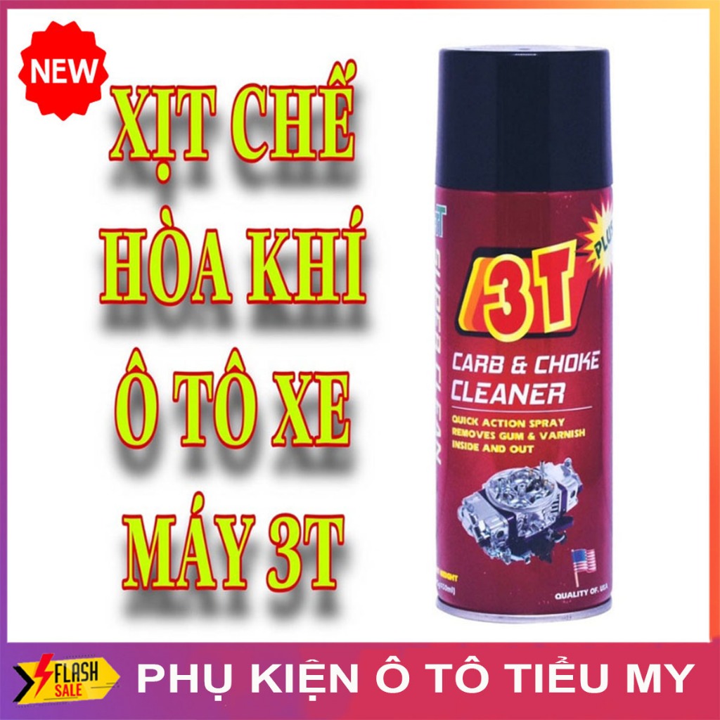 Chai Vệ Sinh Bình Xăng Con, Xịt Chế Hòa Khí 3T, Vệ Sinh Kim Phun Điện Tử, Dung Tích 450 ml