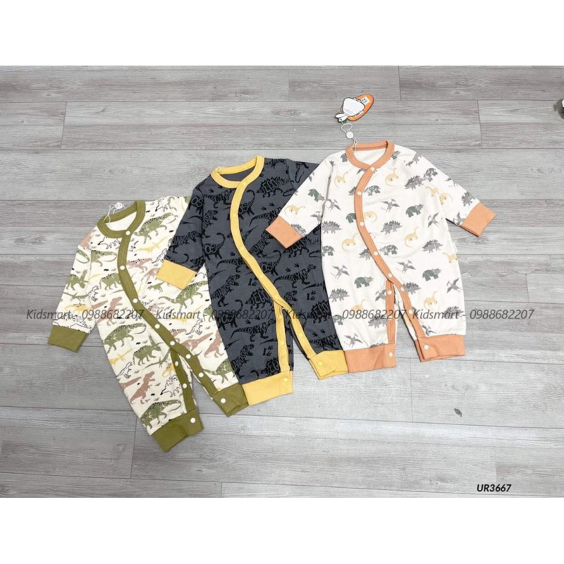 -Body nỉ thu đông mềm ấm (0-3m đến 9-12m)