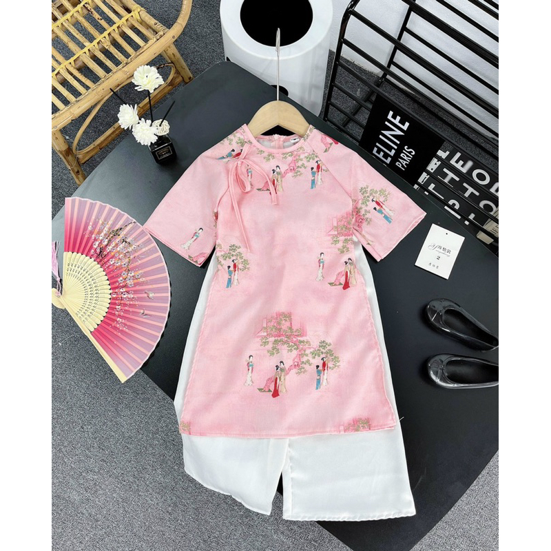 Set áo dài cách tân cô tiên cho bé gái