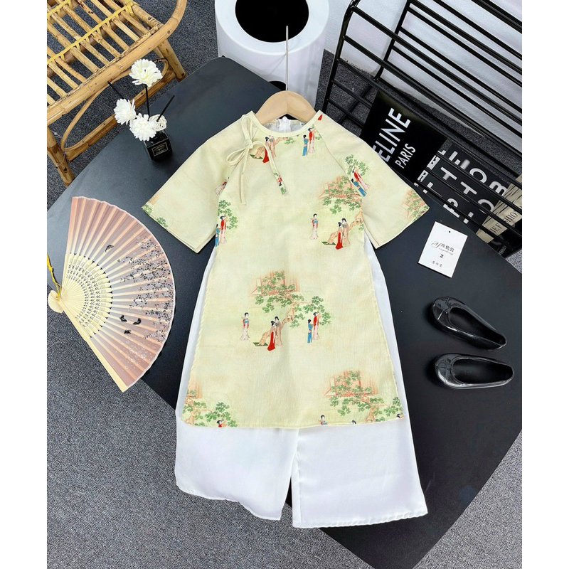 Set áo dài cách tân cô tiên cho bé gái