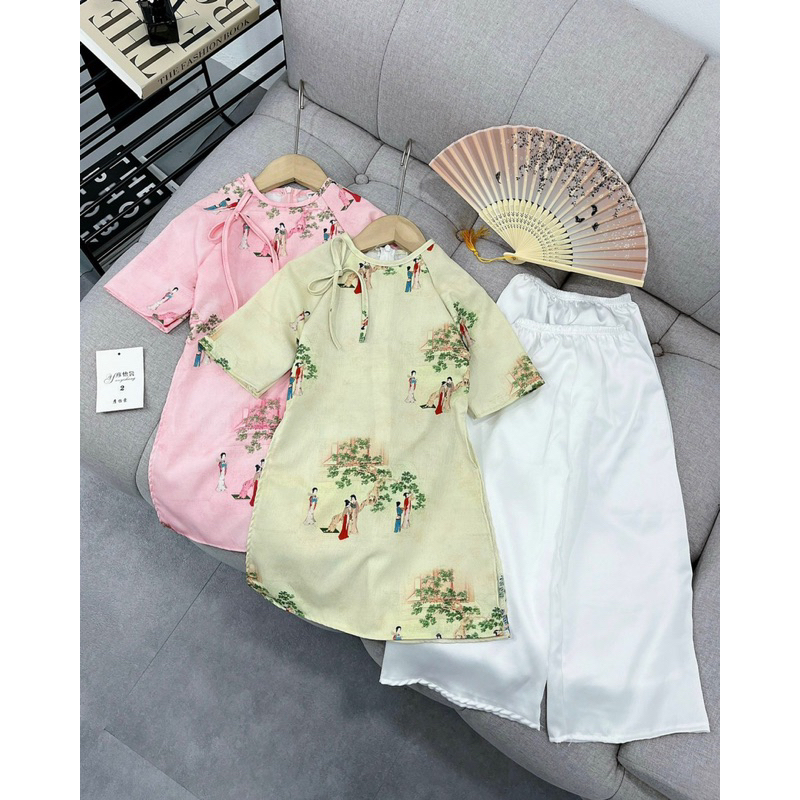 Set áo dài cách tân cô tiên cho bé gái