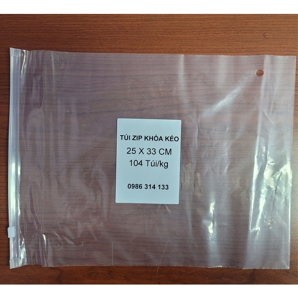 1Kg - Túi khóa Zip - Màu trắng mờ - Đóng quần áo tiện dụng
