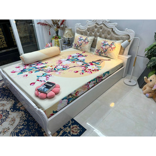 ga gối thun lạnh 5D cao cấp ( 3 màu)
