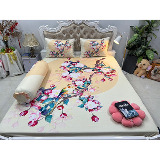 ga gối thun lạnh 5D cao cấp ( 3 màu)