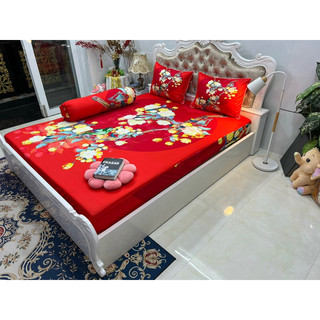 ga gối thun lạnh 5D cao cấp ( 3 màu)