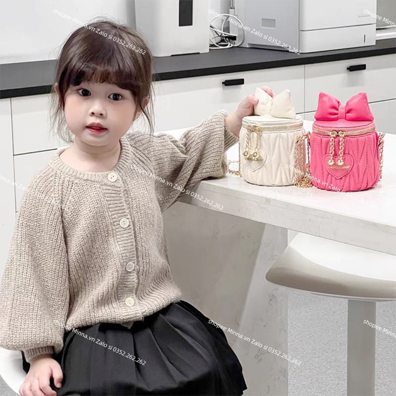 Túi mini cặp lồng nơ tai mèo xinh xắn đáng yêu thời trang dễ thương