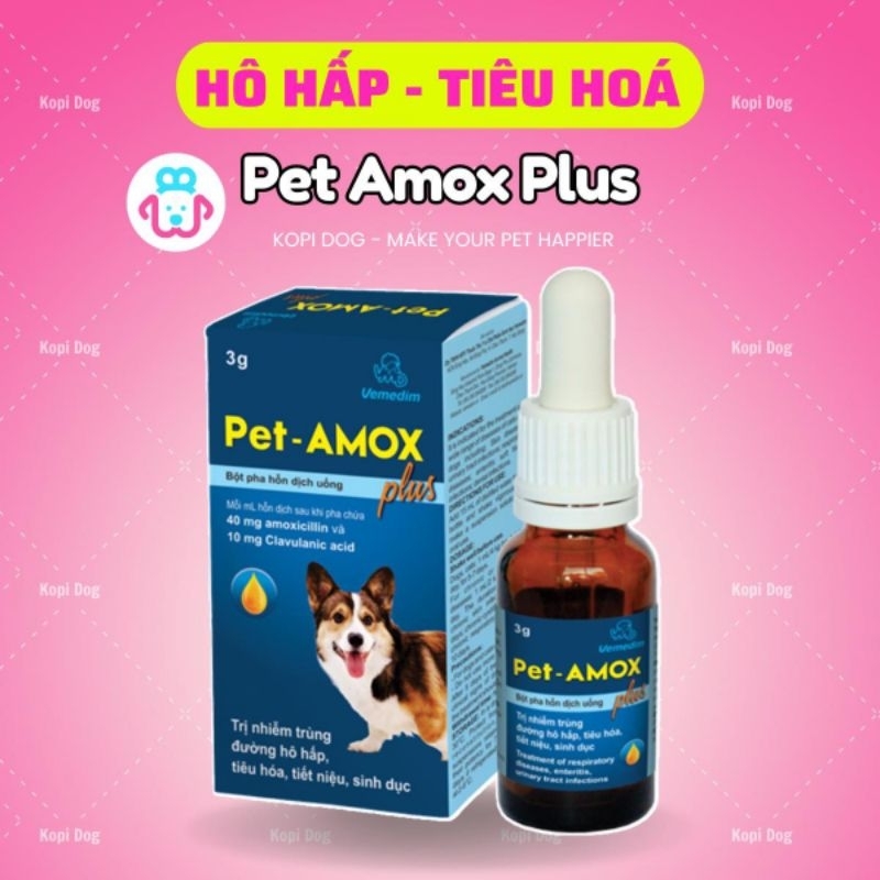 Pet Amox Plus Vemedim cho chó mèo thú cưng