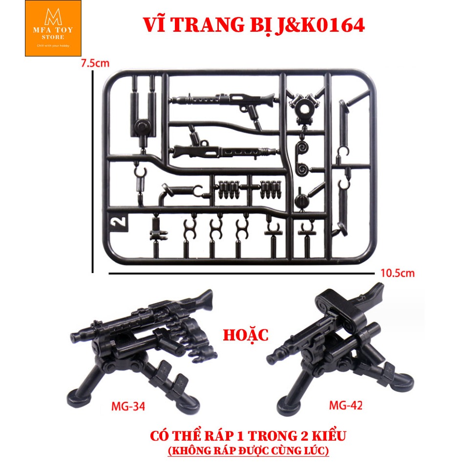 Đồ chơi lắp ráp swat army, mô hình lắp ghép quân sự - Vĩ trang bị K0164 No.410