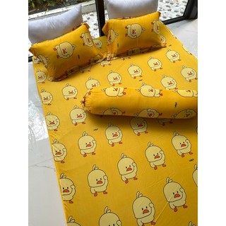 Mẫu Vịt vàng. Bộ ga giường thun Hàn Quốc