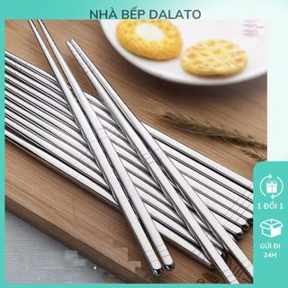 Đũa inox 304 chống trượt, đũa ăn cơm cao cấp, đũa inox hàn quốc đồ nhà bếp dalato