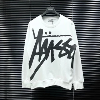 Áo Nỉ Sweater Nam Nữ Stussy Hoạ Tiết Logo Chữ In Nhiệt Cực Nét Chất Liệu Nỉ Bông Dày Dặn Form Dáng Unisex Cực Hottrend