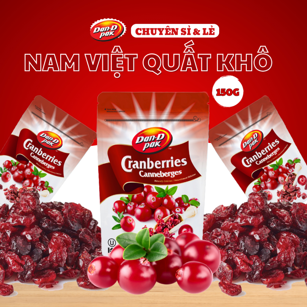 Nam việt quất tự nhiên nhập khẩu 150g Dan D Pak