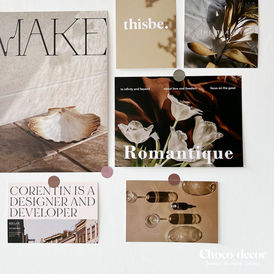 Set 6 tranh decor trang trí bàn học, phòng ngủ, quán cafe