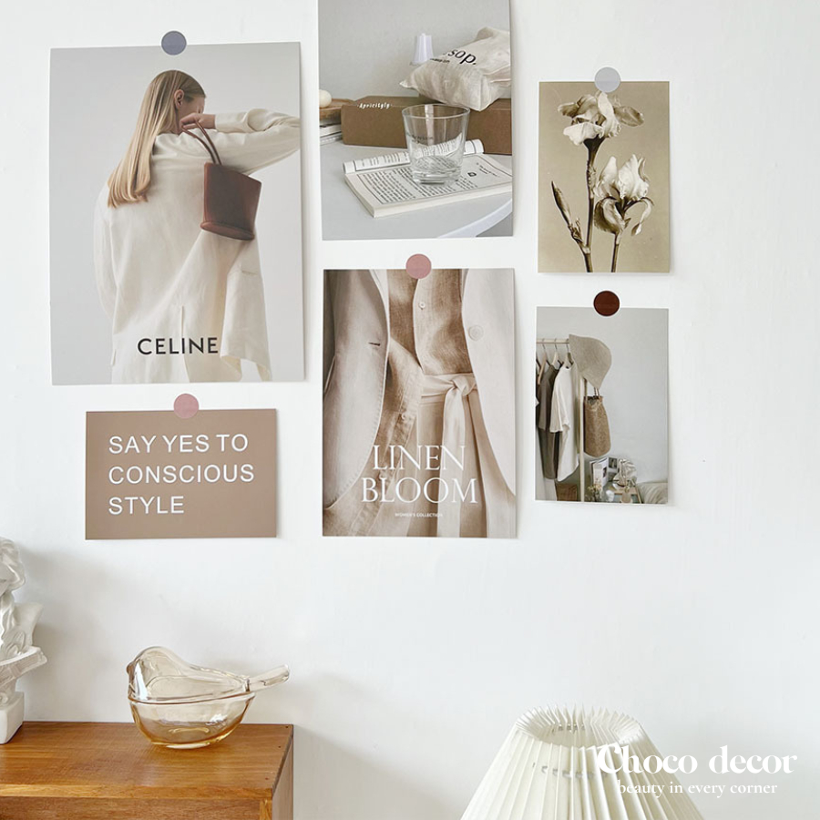 Set 6 tranh decor trang trí bàn học, phòng ngủ, quán cafe