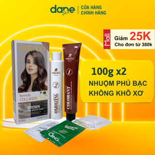   GIFT  Thuốc nhuộm tóc phủ bạc Collagen Marado 100ml - Lên màu đều không gây khô xơ rụng tóc 