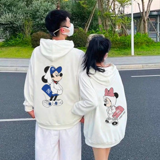 Áo Đôi Hoodie Mickey NY Đeo Túi Nhiều Màu Vải Nỉ Chân Cua Cao Cấp Unim Store-HD08