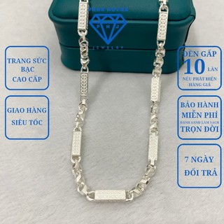 Dây ống vuông kim tiền-dây chuyền nam bạc 950 PHJ