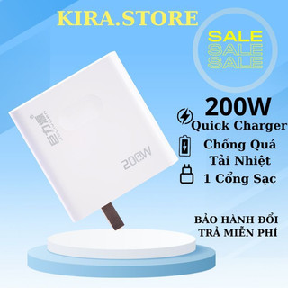  Củ sạc nhanh 200w J05 cục sạc USB tiêu chuẩn dòng điện an toàn dành cho Samsung Huawei Xiaomi Oppo 