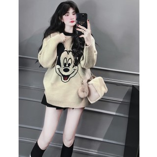 Áo len Mickey pha cổ hàng QC cao cấp loại 1 hàng chuẩn như trong ảnh