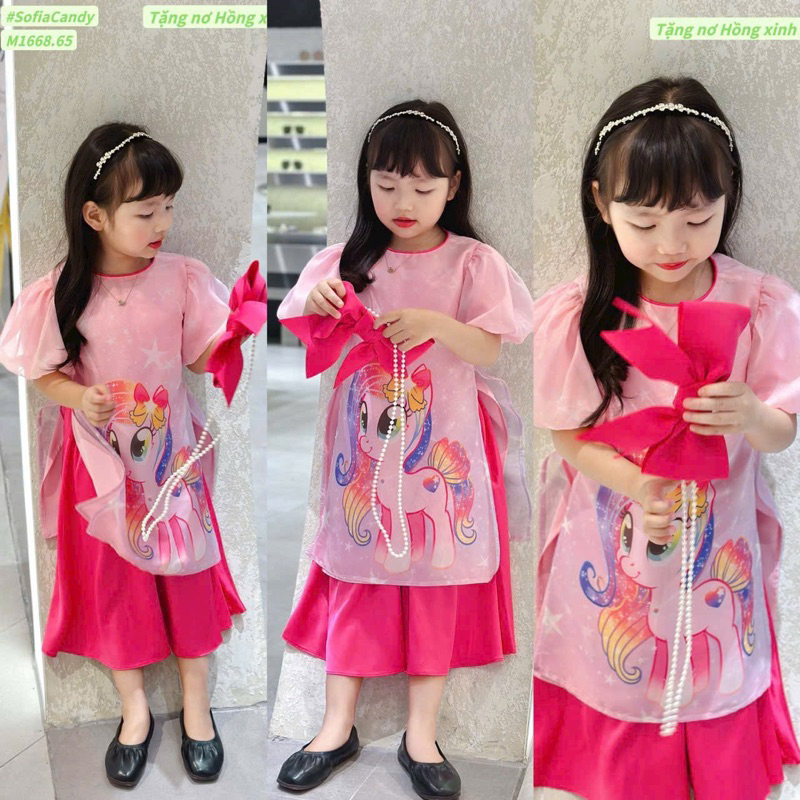 Set cách tân ngựa pony bé gái