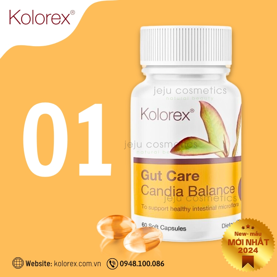 Bộ Đôi Kolorex  - Vaginal Care Wash 100ml & Gut Care Candida Balance 30 viên