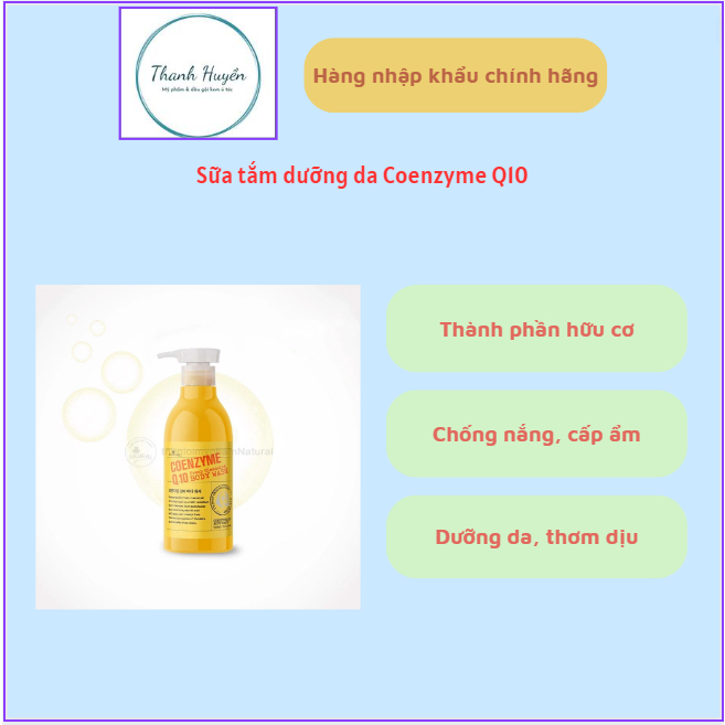 Sữa tăm dưỡng thể COENZYME Q10 mỹ phẩm Hàn Quốc thương hiệu AELYSLAB hàng chính hãng