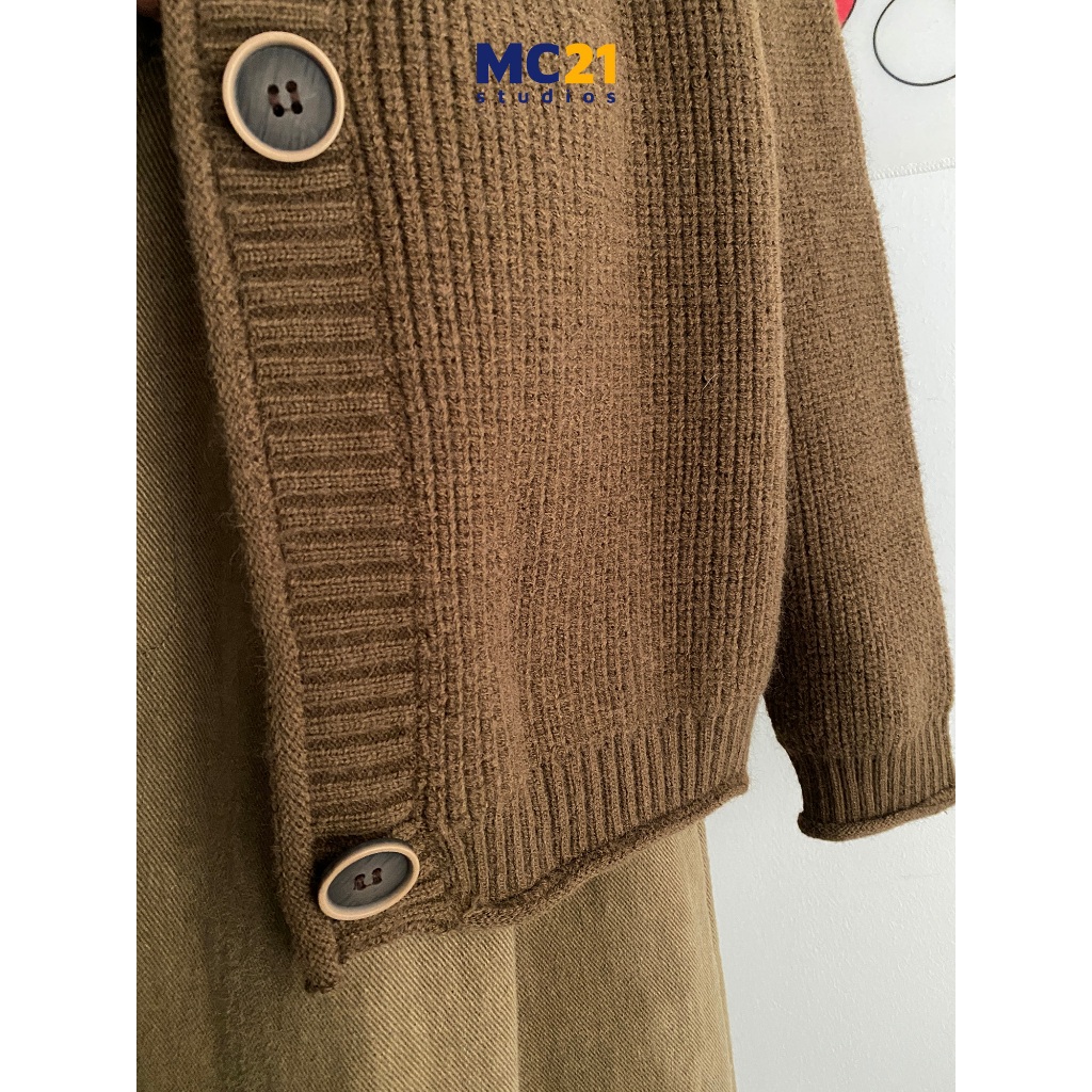 Áo cardigan len MC21.STUDIOS sweater oversize form rộng Ulzzang Streetwear Hàn Quốc chất mềm mịn dày dặn A3838