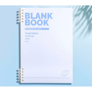  Sổ còng MOKA dễ dàng thay giấy khổ A5 hoạ tiết chữ Blank Book