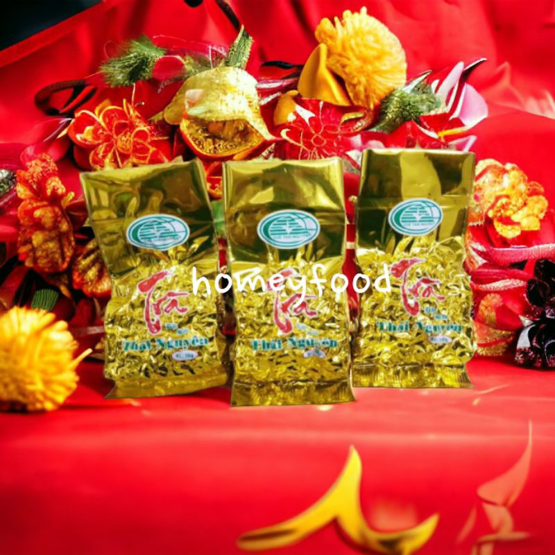 Trà Thái Nguyên búp nguyên lá gói 50gram - lên giỏ quà Tết đẹp sẵn hàng giao Hỏa Tốc
